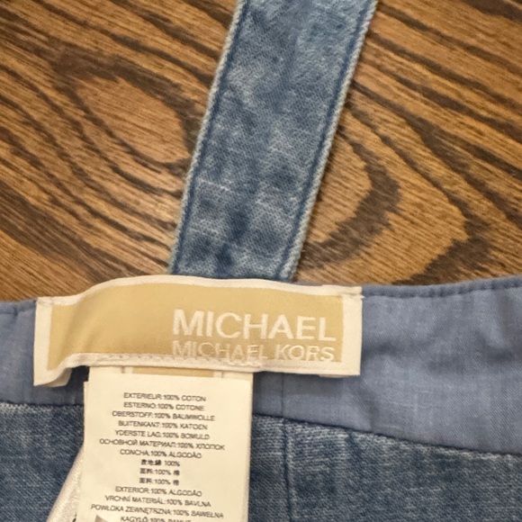 Michael Kors Blue Denim Crop Top - Picture 3 of 3